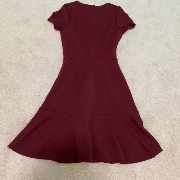Maroon Work Peplum Dress - Picture 5 of 7